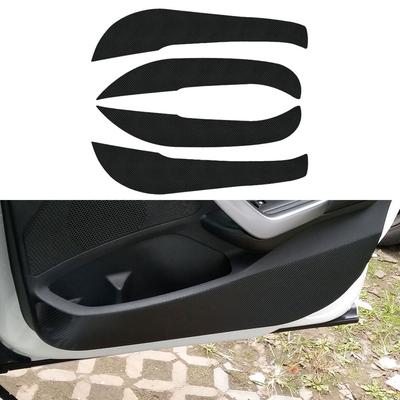 Car Inner Door Stickers for Peugeot 2008 2014 - 2018 4Pcs Carbon Fiber Anti-kick Sticker Door Protector Interior Accessories