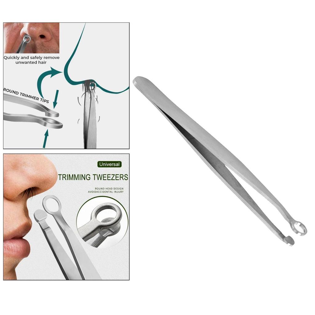 Stainless Steel Nose Hair Trimming Tweezers Efficient Shaving Trimmer for Nose Hair Removal