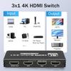 8K30 HD HDMI 2.1 Switch: 4K120Hz, 3-in-1 Out, PS5 Compatible, Portable