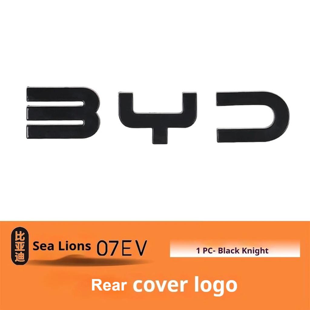 For BYD Sealion 7 EV Car Black Front Emblem Black Warrior Rear Badge Modification Covering Styles Tail Logo Blackout Car Badge