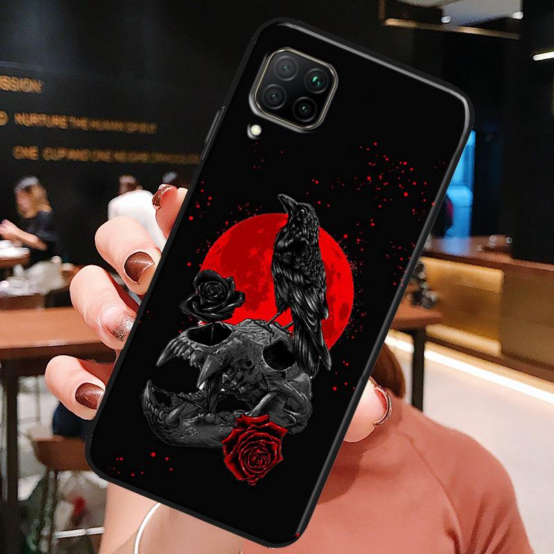 Skull Gothic Creepy Pastel Goth For Huawei Honor X8a X7a X9a X8 50 70 90 Lite Magic5 Pro P20 P30 P40 P50 P60 Nova 9 5T Case