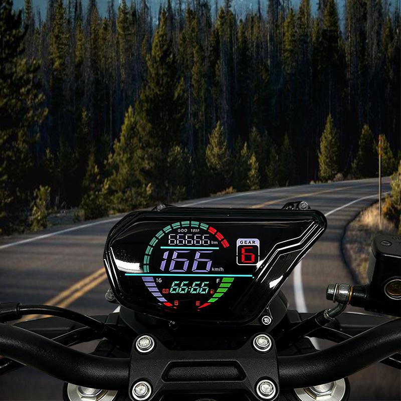Multi-functional LED Motorcycle Speedometer Odometer Digital Dashboard Tachometer Instrument Panel for Honda POP 110i POP110i