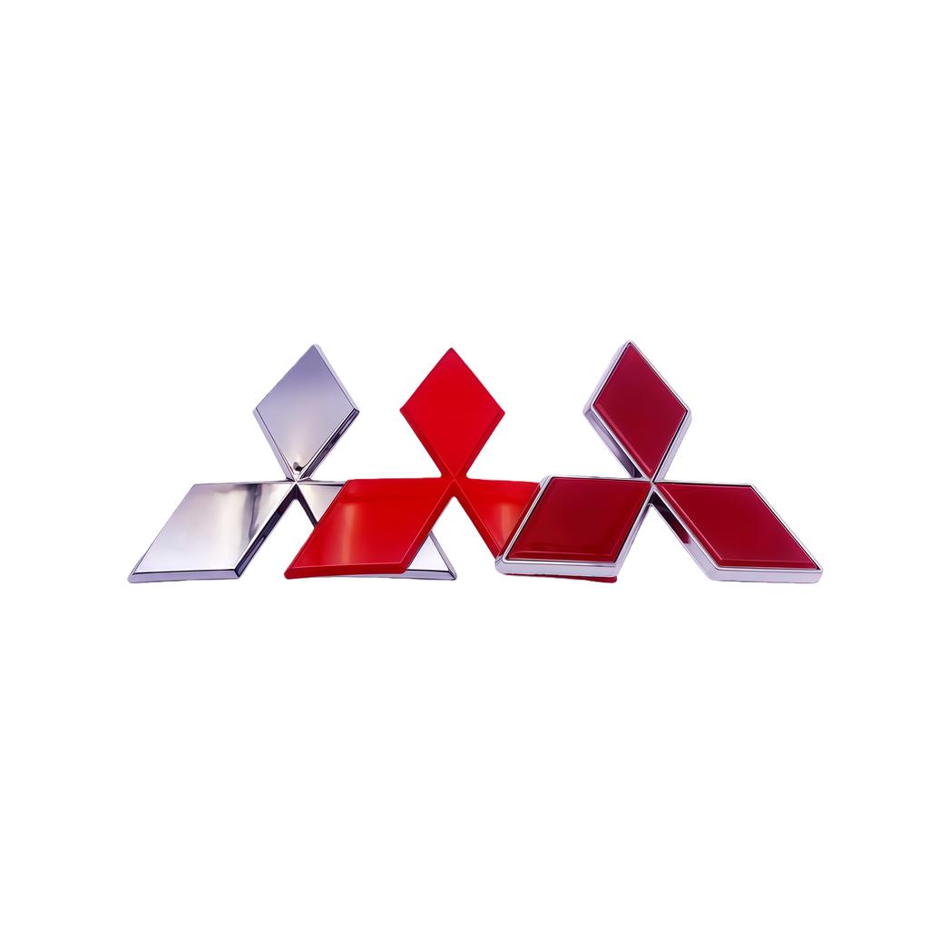 1 Stück ABS für Mitsubishi Lancer ASX Colt Pajero V7 Outlander Eclipse Delica EVO Auto Frontgrill Emblem Aufkleber Abdeckung Hinteres Emblem
