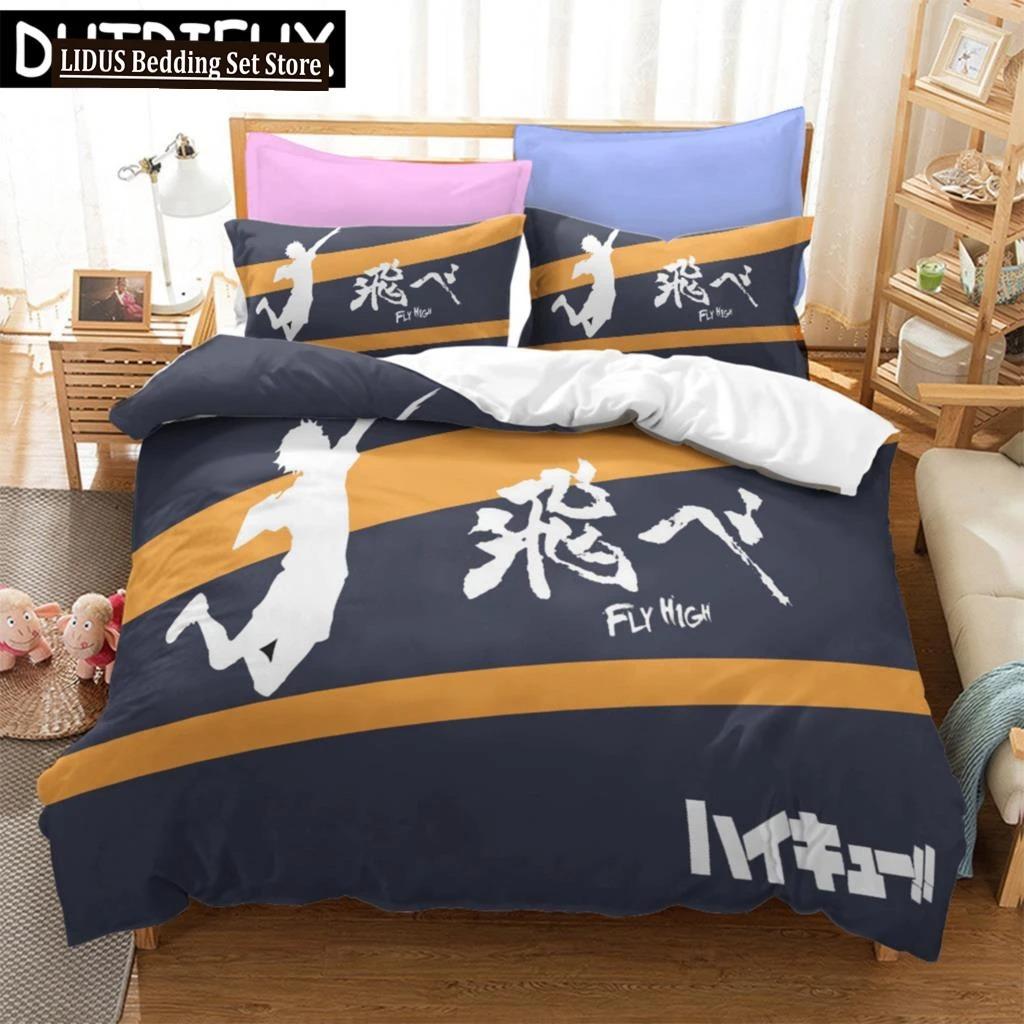 Comforter Haikyuu!! Bedding Set 3D Anime Polyester S Queen King For Boys Gift Volleyball Anime S