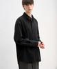 DRAW FIT Oversized Hidden Minimal Shirt [Black]