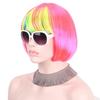 Colorful bangs short straight hair synthetic wig festival party cartoon party daily wear