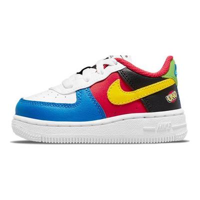 UNO X Air Force 1 Low TD 50th Anniversary Baby Sneakers White Yellow-Zest University-Red DO6636-100