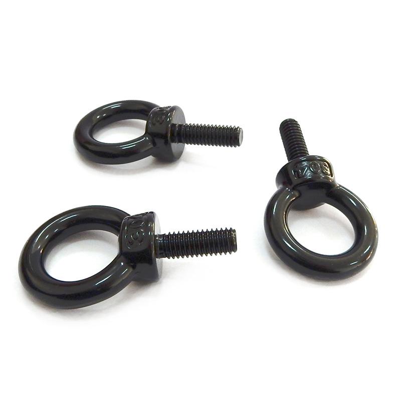 Electrophoretic Black 304 Stainless Steel Eye Bolt - O-Ring Shaped, M3-M20 Sizes