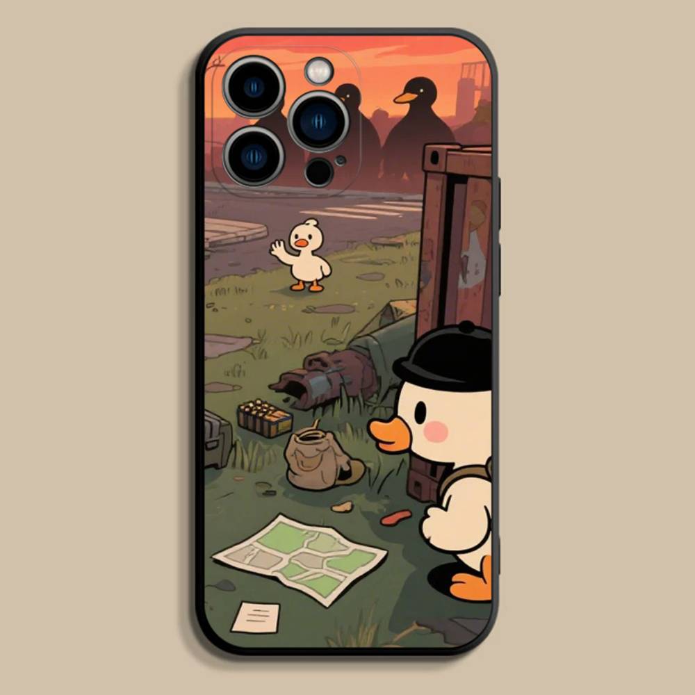 E-Escape From D-Duckov Phone Case For iPhone 17,16,15,14,13,12,Pro,Max,Plus,E,SE4,Air,Mini Black Soft Cover iPhone12