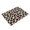 Anti-scalding Table Mats Leopard Print Linen Placemats For Kitchen Table Cup Coasters Placemat For Dining Table