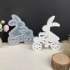Cycling Rabbit Candle Molds Rabbit Silicone Mould Handmade Resin Molds Baking Molds DIY Casting Molds Home Decorations
