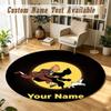 Tintin Personalized Round Rug Support Custom Name, Soft Home Decor Mat
