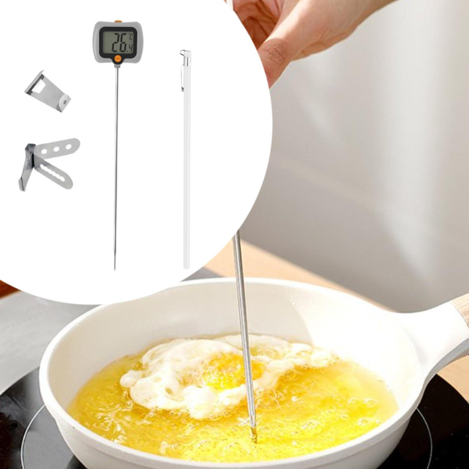 

Цифровой термометр для мяса, многофункциональный длинный зонд для приготовления блюд из говядины серый