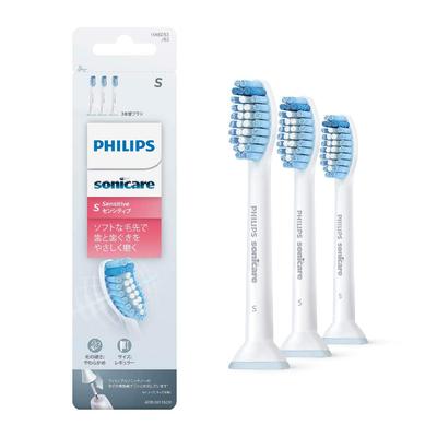 Replacement Brush Sonicare Sensitive Regular Genuine White (3 Pieces) HX6053/63