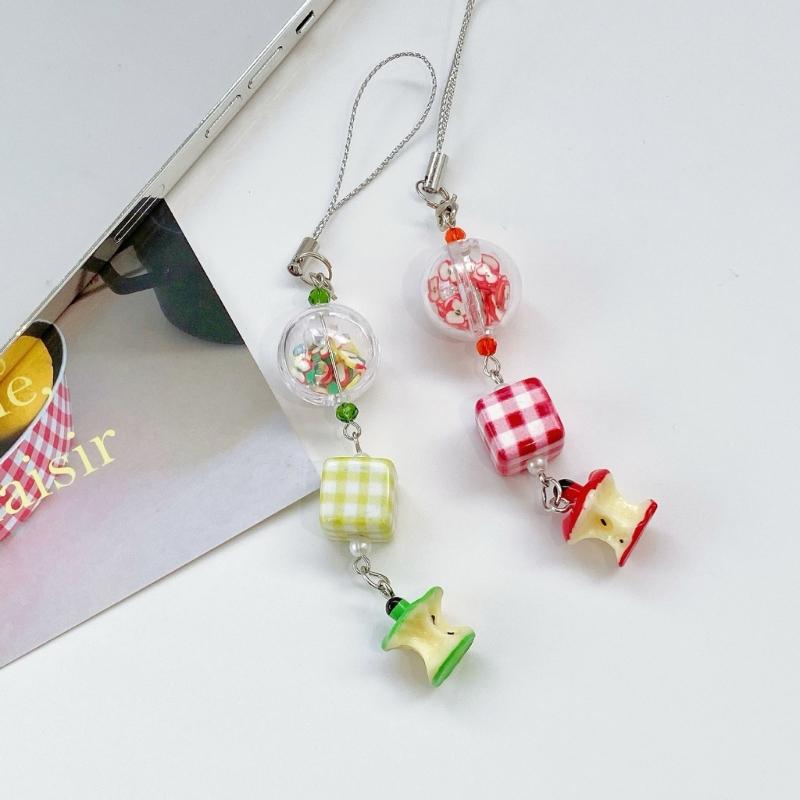Apples Bead Phone Chain Multifunctional Phone Pendant Stylish Mobile Accessory