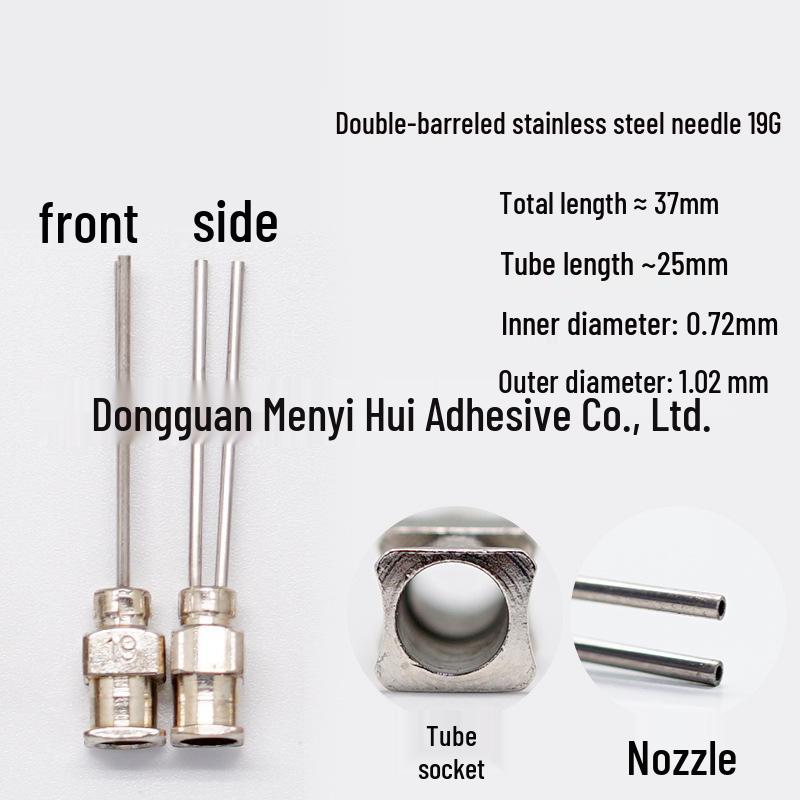 Stainless Steel 37mm Double-Tube Glue Dispensing Needle Valve