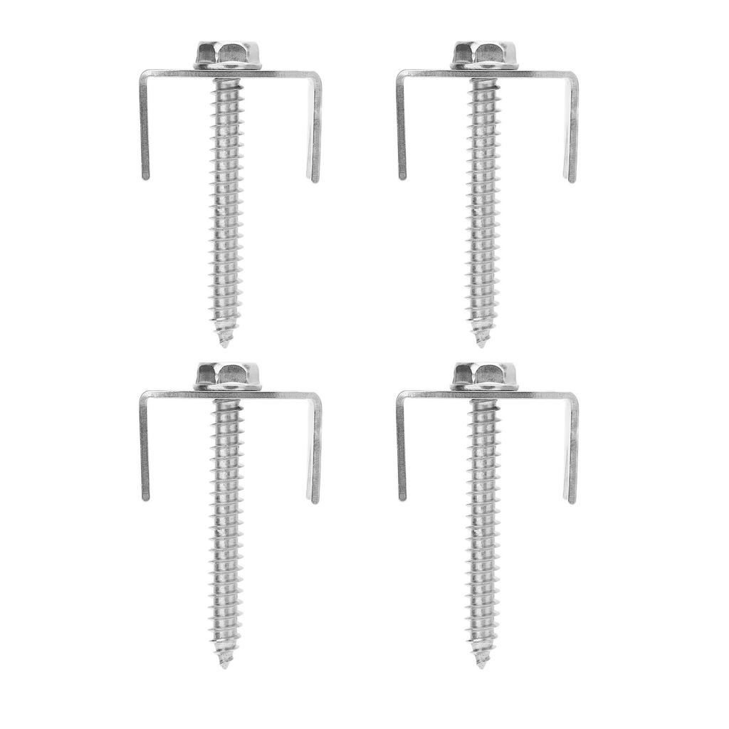 50 KS Upevňovacích prvků pro sloupky plotu Nerezová ocel Velmi odolné Opakovaně použitelné Upevňovací šrouby Hřebíky pro zahradní drát Fe