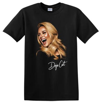 Doja Cat Digital Portrait Music Pop Star T Shirt Celebrity Face Graphic Art Tee