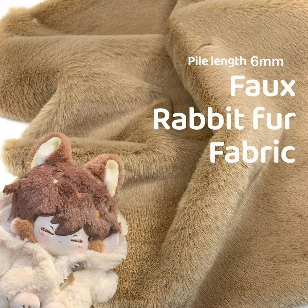New 50x50cm Rabbit Fur Fabric Encrypted Thickened Faux Rabbit Fur Polyester Fabric Decorative Padding