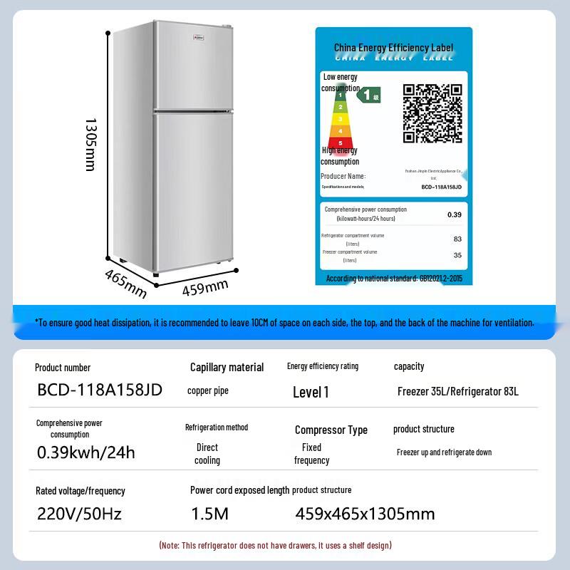 Chigo Compact Refrigerator with Freezer