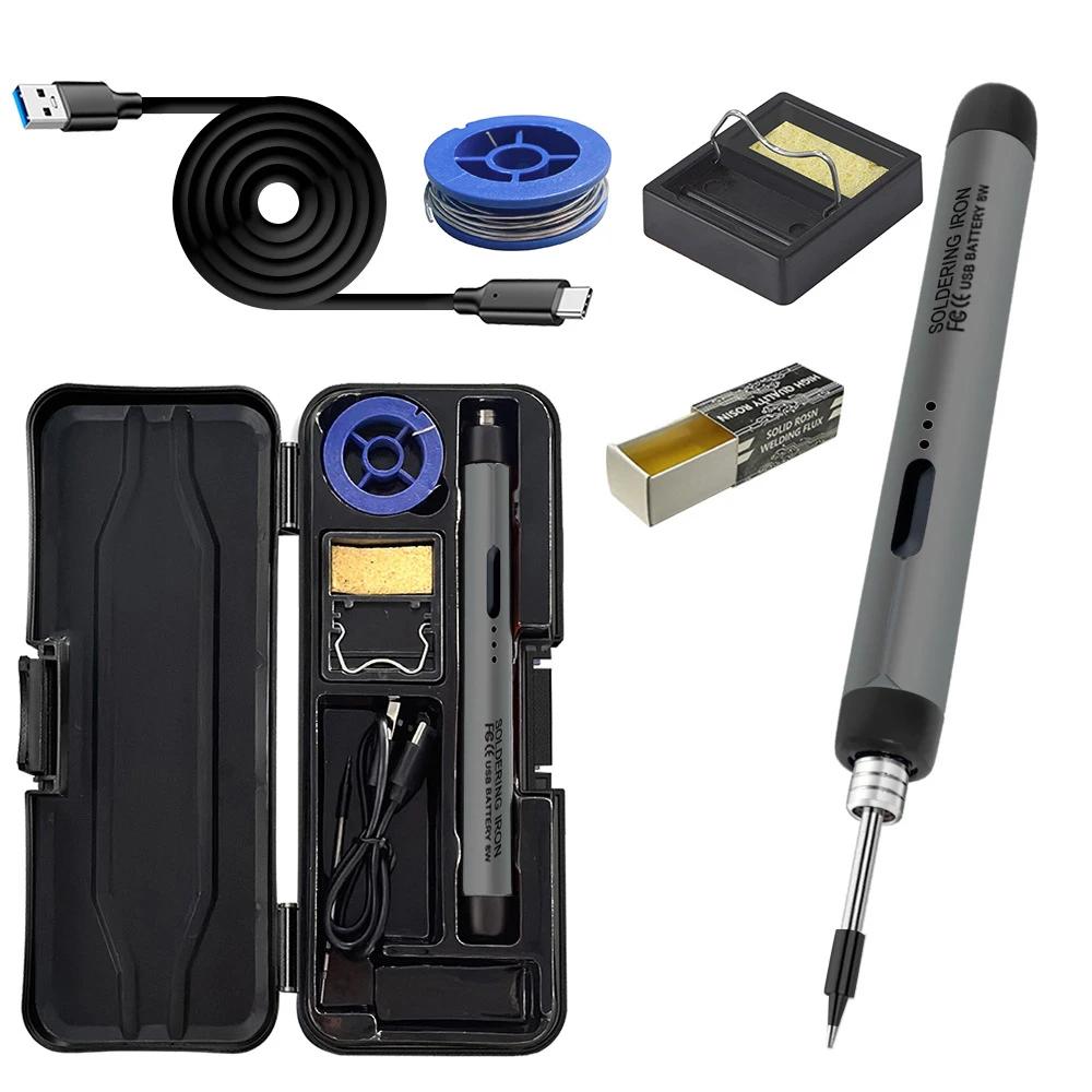 Portable 5V 8W USB Wireless Soldering Iron Electric Soldering Iron Fast Charging Lithium Battery Solder Iron Repair Welding Tool