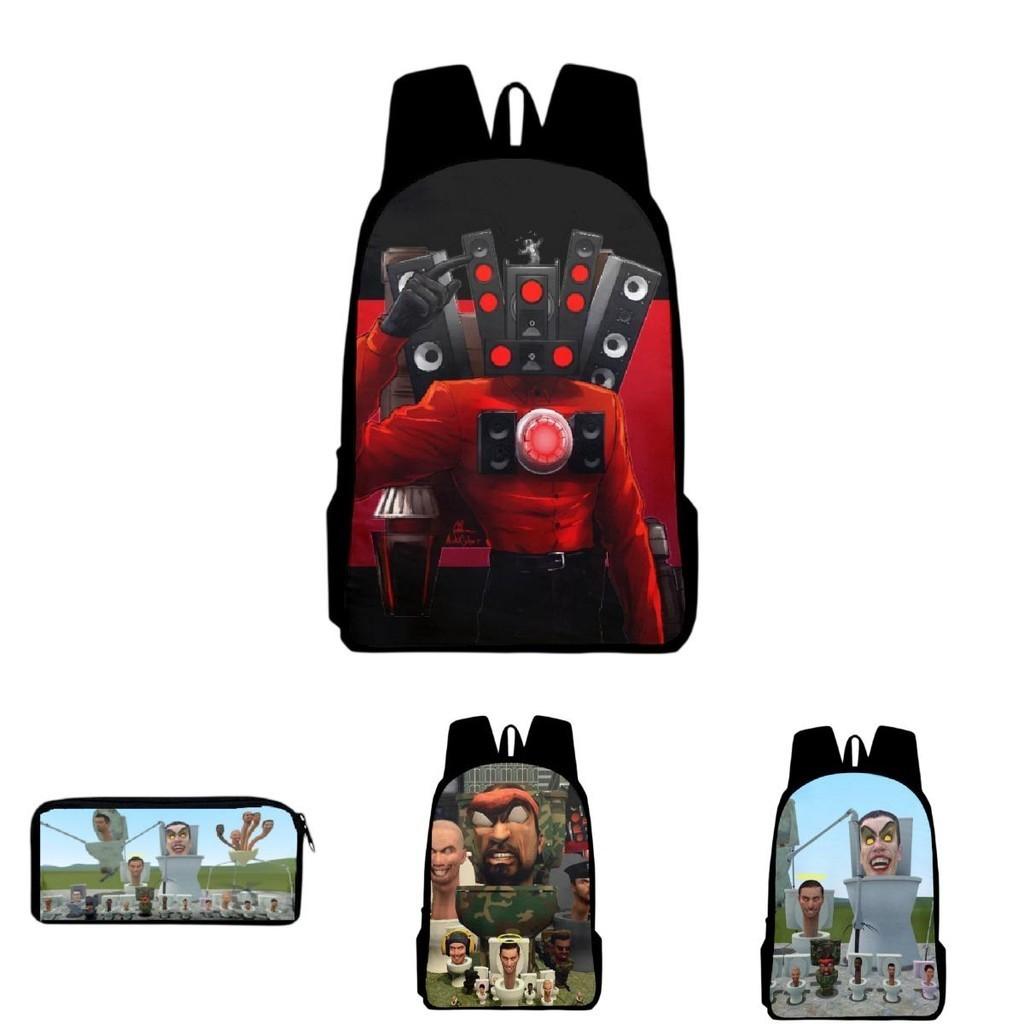 Skibidi Toilet Prank Backpack Set Fun And Versatile, Multiple Colors And Sizes Available, Suitable For All Genders