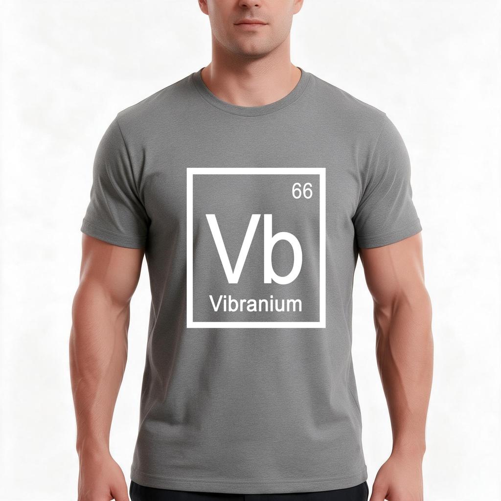 Vibranium TShirt Summer Casual Cotton Tee Oversized Streetwear Tops Vintage Graphic Print Loose Fit Short Sleeve
