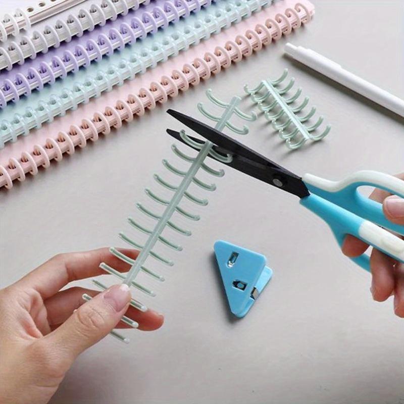 30 Holes Loose-Leaf Plastic Binding Ring Spring Spiral Rings Binder Strip for A4 Paper Notebook Stationery Office Supplies - PP Material