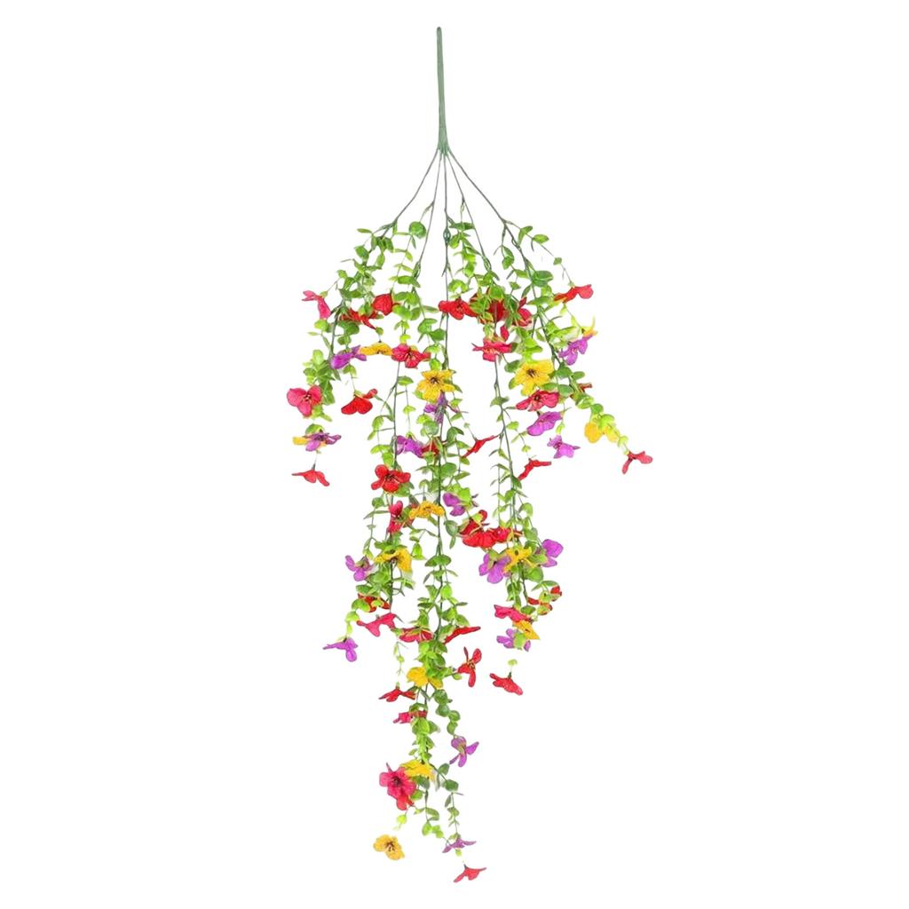 Garden Decoration Accessories Artificial Hanging Flower Faux Silk Orchid Colorful Flowers Outside Garden Porch Decorative