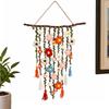 Crochet Garden Tapestry Handmade Floral Wall Hanging Decor Boho Woven Flower Art Home Living Room Bedroom Decoration