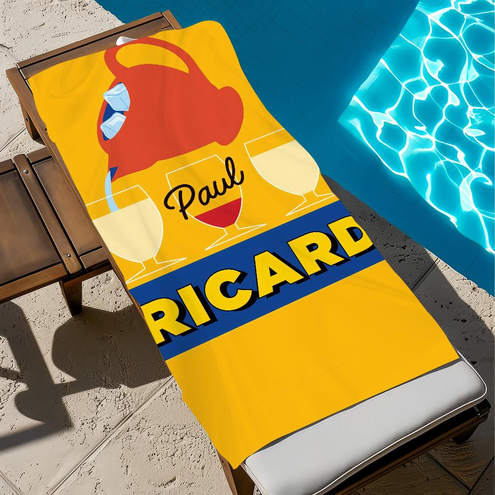 

R-ricard-D LOGO Towel Beach Quick Dry Soft Pool Towels Gift for Travel Gym Shower Camping sports W40*H60(CM)