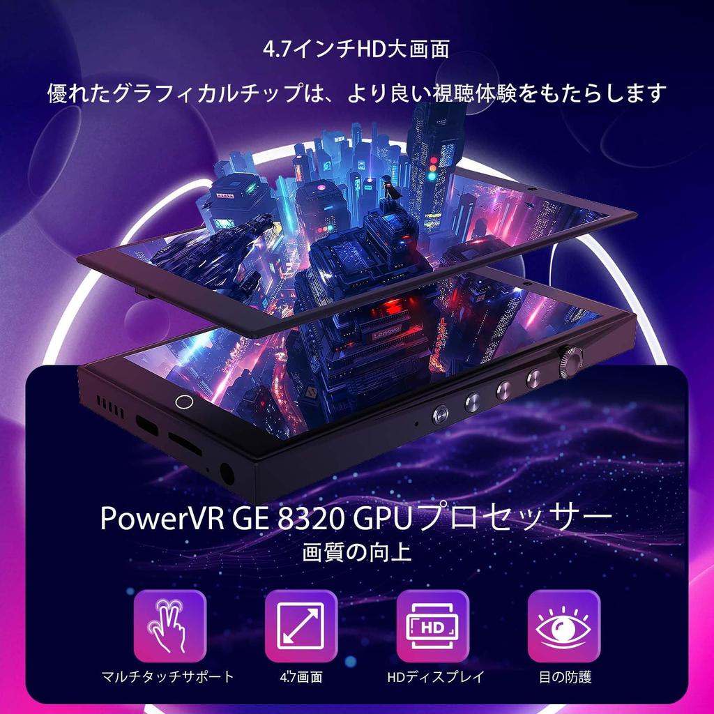 YEOODOP MP3/MP4 Player with Android 13, 128GB, 4.7-inch Touch Screen, Bluetooth/Wi-Fi, Spotify, Dual Cameras, and AI Assistant