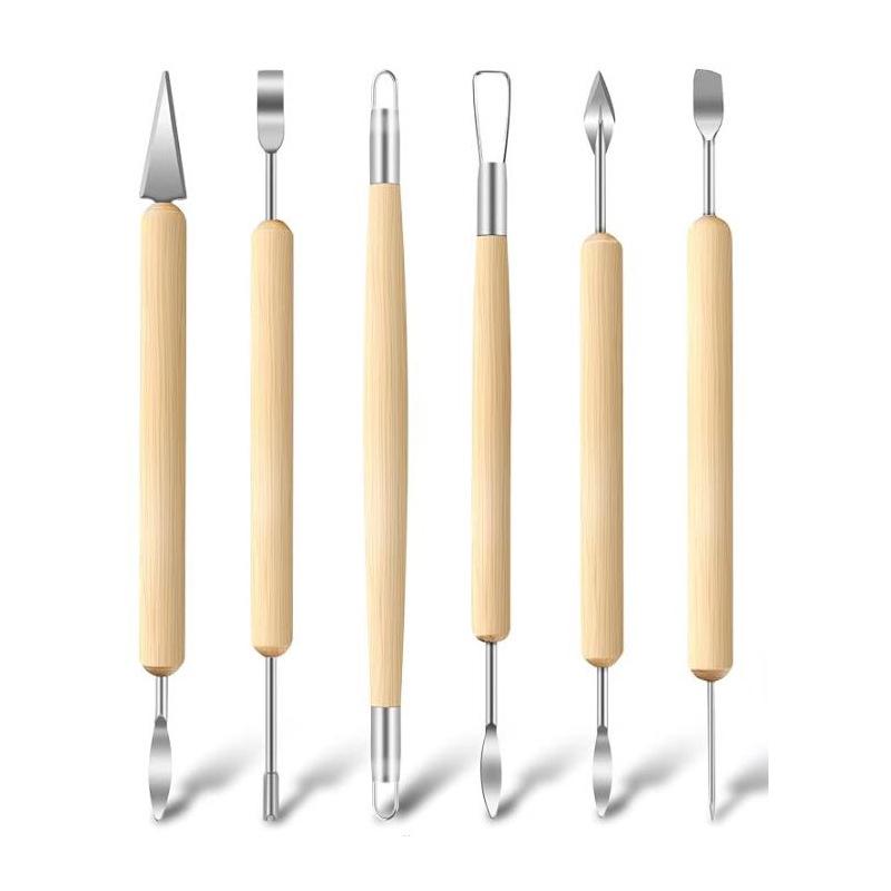 Ensemble d'outils de modelage en argile de poterie en cinq pièces pour sculpture DIY