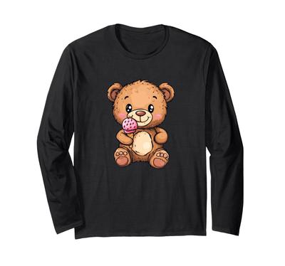 Have a Cool Ice Cream Season with This Funny Teddy Bear Costume. Long Sleeve T-shirt