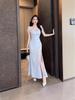 Elegant Slim-Fit Slip Dress for Spa and Wellness Technicians