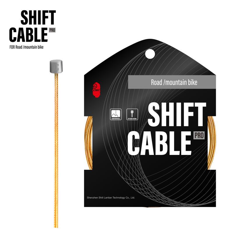 CNC Bicycle Shift Cable Prevent Oxidation Road Mountain Bike Shifter Inner Line Wire Gold Front Rear Derailleur Accessories 2100mm 1pcs