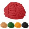 Brain Elastic Hat Fashion Funny Halloween Party Hand Knitted Personality Brain Hat Kids Adults Crochet