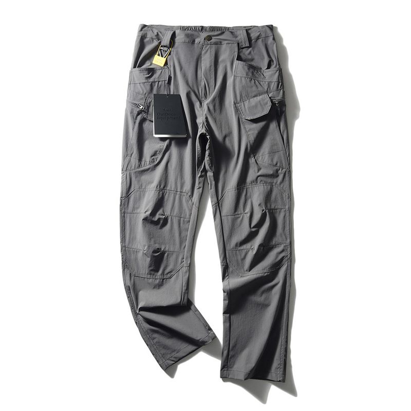 Niaojia Outdoor Mountain Functional Quick-Drying Cargo Pants Men Summer Thin Tactical Pants Export Men s Pants Straight-leg Pants Grey L