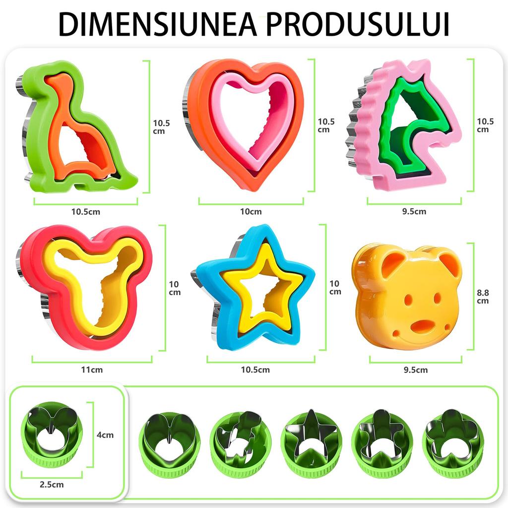 OUYLAF 38-Piece Stainless Steel Cookie Dough Cutters Set, Durable Kids Baking Tools, Multicolor