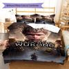 Black Myth Wukong Pattern Bedding Quilt Set Quilt Cover Pillowcase Home Decoration Gift (1 * Duvet Cover + 2 * Pillowcase, Without Core)