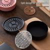 Fireproof Wrought Iron Mosquito Coil Holder with Lid - Creative Carbon Steel Ash-Catcher