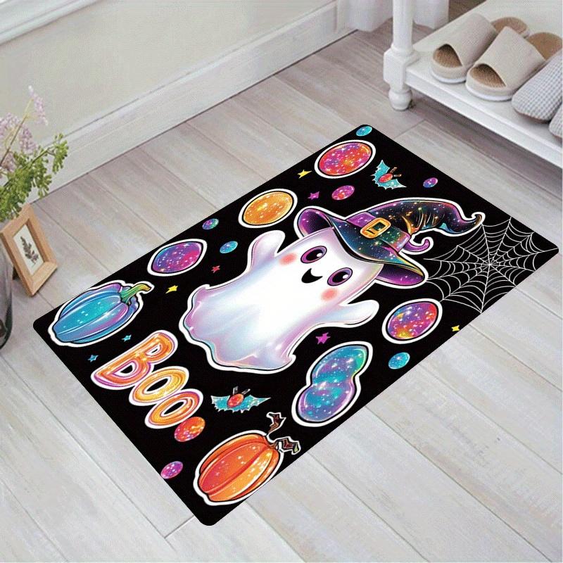 

1pc Cute Ghost Area Rug, Slip-Resistant, Easy-Clean, Stain-Resistant, Perfect for Cozy Living Rooms, Bedrooms, Kitchens, Offices, and Holida 60cm by 90cm