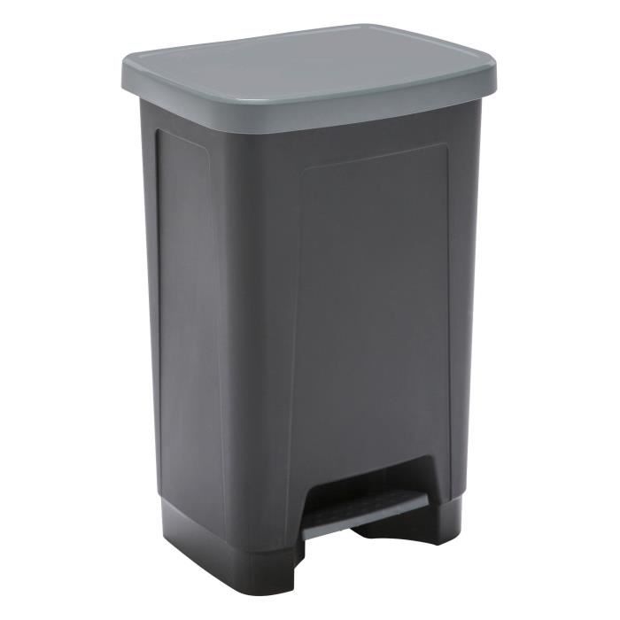 Poubelle à pédale Eco. 50 litres - Noir
