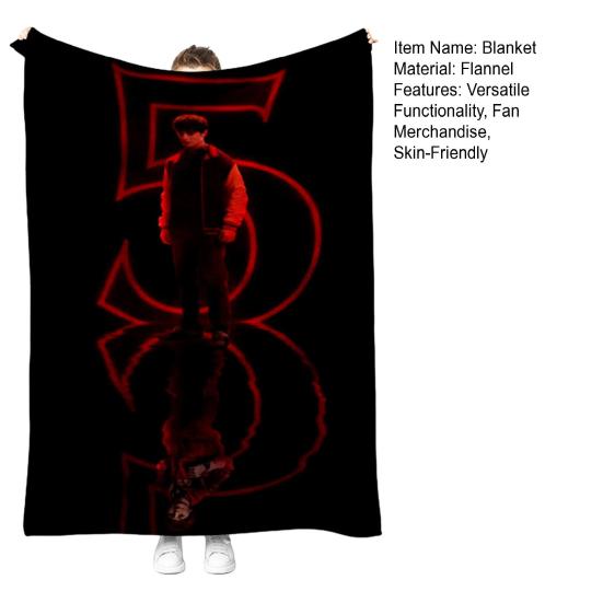 Stranger 5 Throw Blanket Soft Cozy Flannel Wrap Blanket Machine Washable Sofa Throw Blanket for Adults Kids Fans Bed Couch