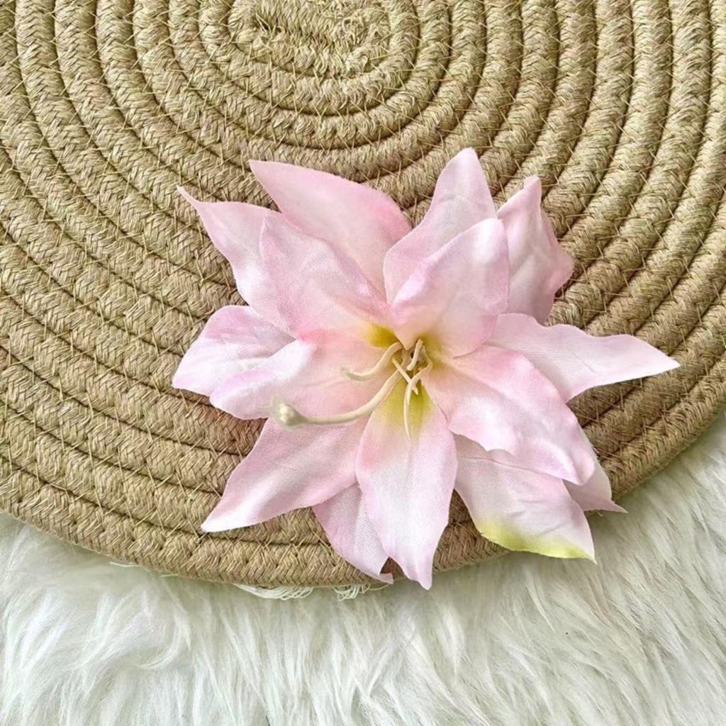 New Style, Sweet Girl, Simulated Lily Flower, Hair Clip, Photo Prop, Headband Clip, Headwear and Hair Accessories