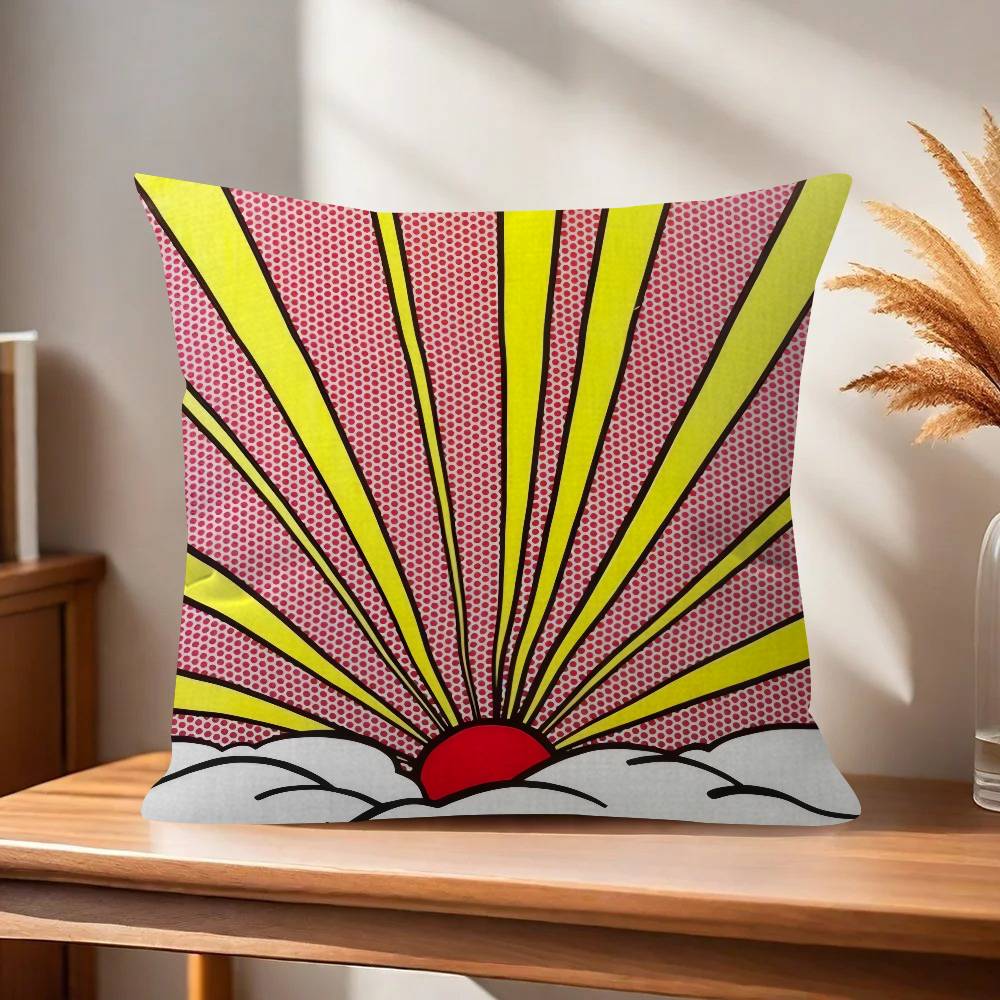 Roy Lichtenstein Pop Art   Cushion Cover Decorative Pillow Sofa Home Decor Case Pillow Cases
