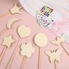 Fairy Wands, Handcrafted Toys, Children's Holiday Gifts, Various Shapes Handmade Wooden Fairy Wands Doodle DIY
