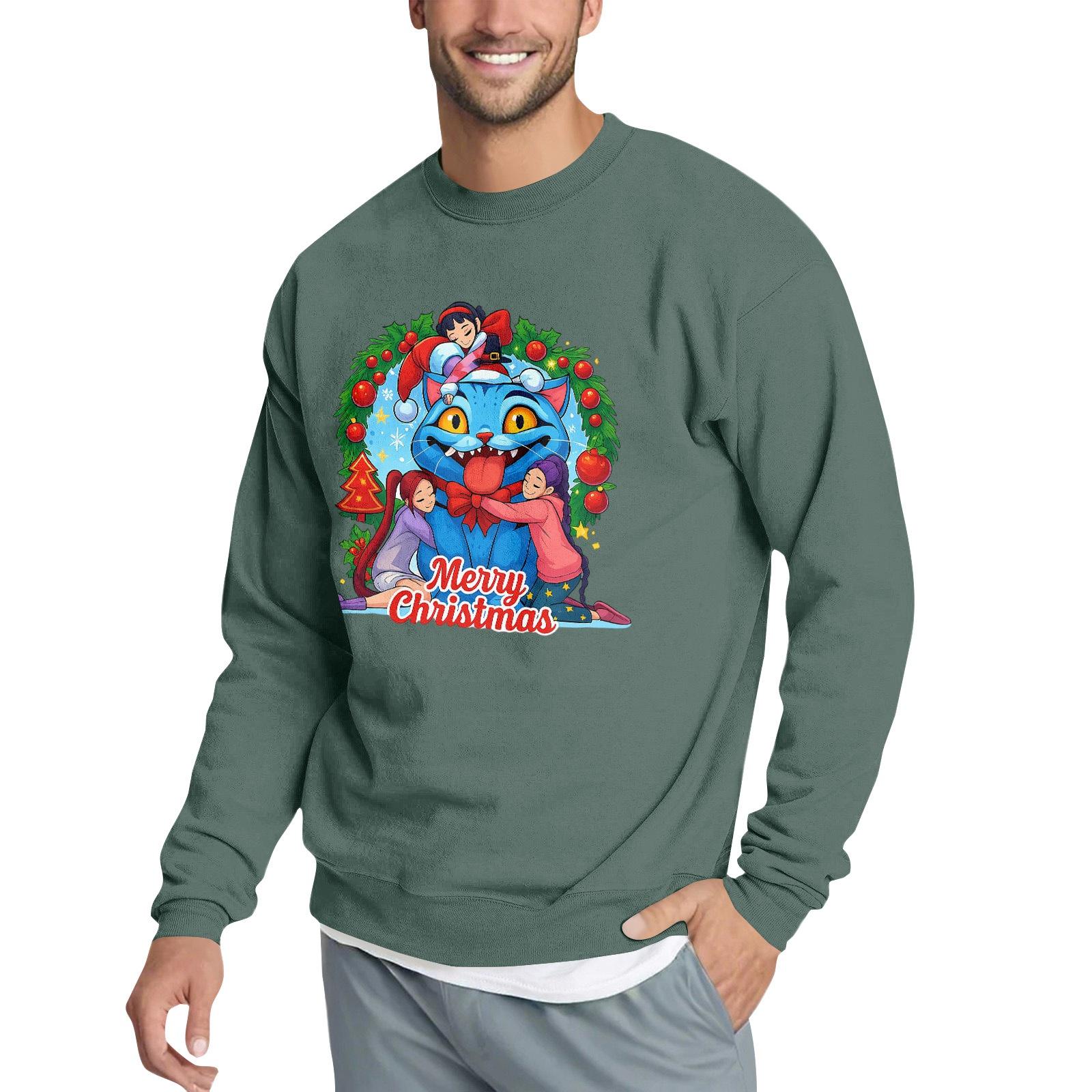 

Men s Casual Sweatshirt With Fun Film-Themed Print M