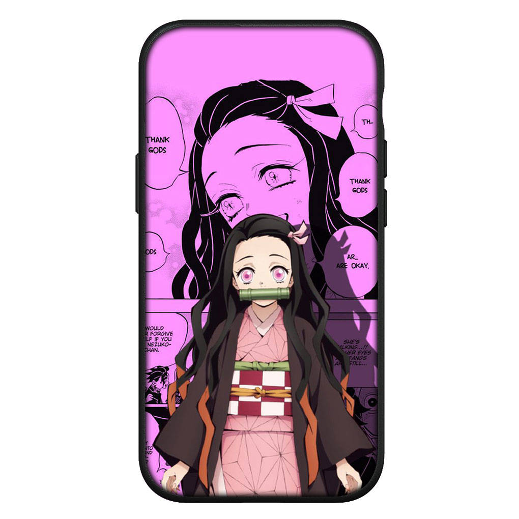 For iPhone 16 15 Xiaomi Redmi Note 14 13 12 11 Pro Max X 8 16e Samsung Galaxy S25 S24 S23 Moto OPPO Huawei Anime Demon Slayer Kamado Nezuko Phone Case