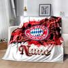 Bayern Munich Fan Artwork Customize Your Name Blanket Multi-purpose Personalized Blanket Soft & Cozy Suitable for Chair Picnics Office Chair Seaside